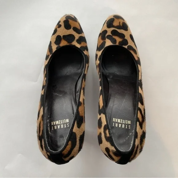 ⭐️2 x HOST PICK⭐️ Stuart Weitzman Leopard and Black Suede Platform Heels - Picture 2 of 10